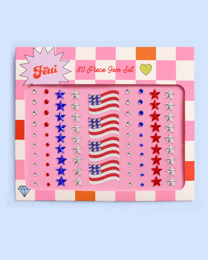 Americana Girl Gem Set - 80 adhesive face gems