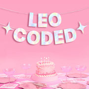 Leo Coded Banner - iridescent foil banner