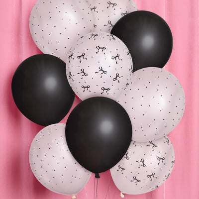 Little Black Bow Pack - 24 latex balloons