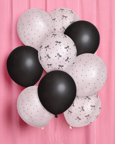 Little Black Bow Pack - 24 latex balloons