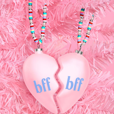 BFF Ornament - 2 piece split heart ornament