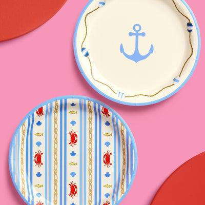 Nautical Plates - 24 paper plates