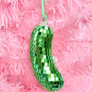 Disco Pickle Ornament - green disco ornament