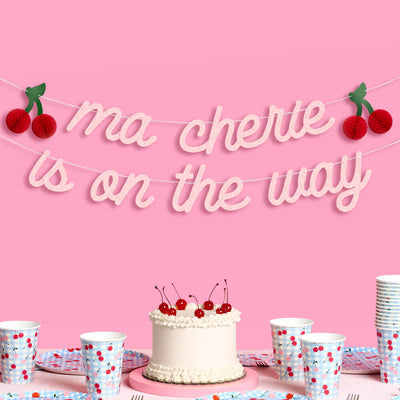 Ma Cherie Banner - 3D glitter banner