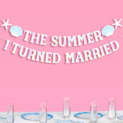 Summer I Turned Married Banner - iridescent banner