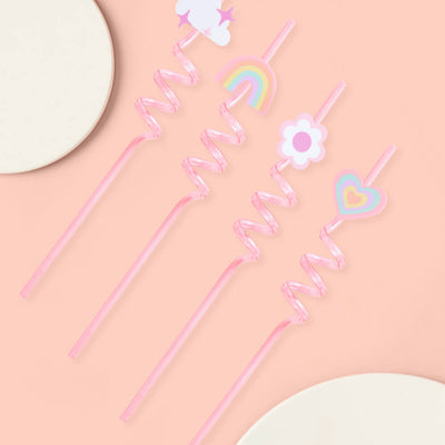 Rainbow Straws - 16 reusable straws
