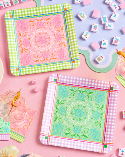 Mahjong Party Plates - 24 paper plates