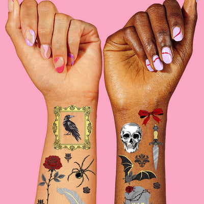 Romantic Horror Tats - 60 temporary tattoos