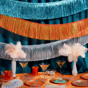 Showgirl Fringe Pack - teal + orange fringe banners