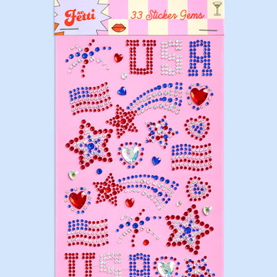 USA Face Gems - 33 adhesive gems