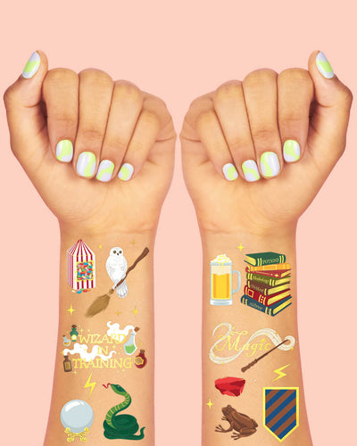 Wizard in Training Tats - 60 foil temporary tattoos