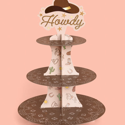 Western Cupcake Tower - 6 cardboard pieces