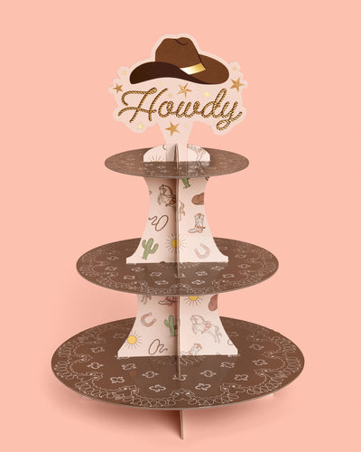 Western Cupcake Tower - 6 cardboard pieces