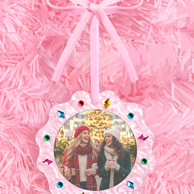 Picture Perfect Ornament - pink frame ornament