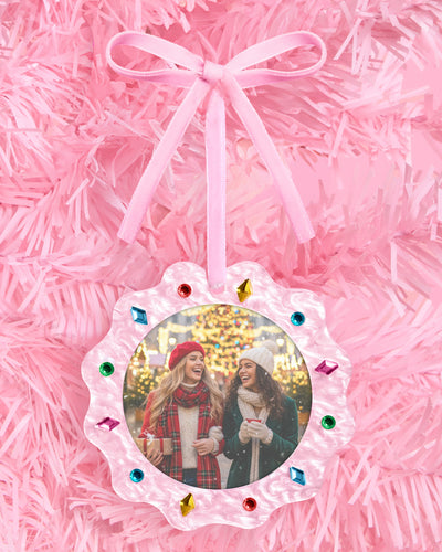 Picture Perfect Ornament - pink frame ornament