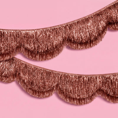 Rose Gold Scallop Fringe - scalloped banner