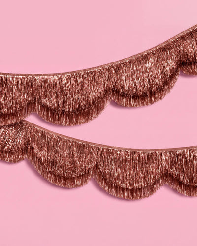 Rose Gold Scallop Fringe - scalloped banner