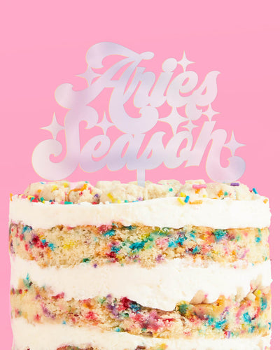 Aries Season Cake Topper - acrylic cake topper