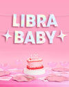 Libra Baby Banner - iridescent foil banner