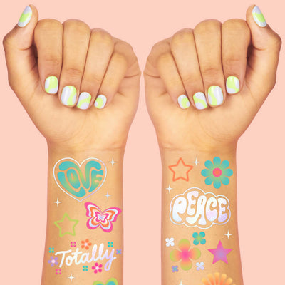 Groovy Rainbow Tats - 68 temporary tattoos