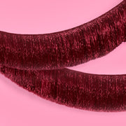 Merlot Fringe - maroon fringe banner