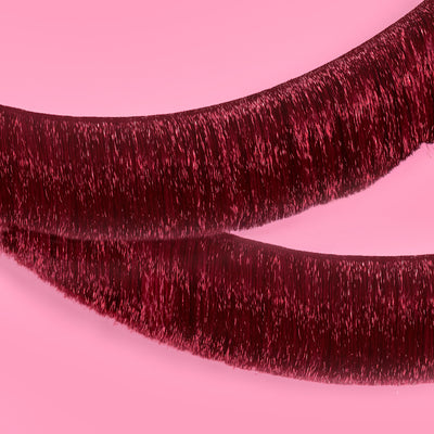 Merlot Fringe - maroon fringe banner