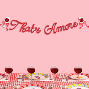 That's Amore Banner - red glitter banner