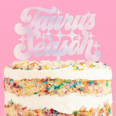 Taurus Season Cake Topper - acrylic cake topper