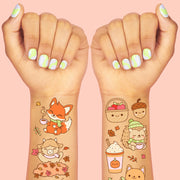 Fall Kawaii Tattoos - 58 temporary tattoos