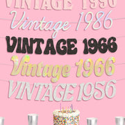 Custom Vintage Bday Banner - customizable banner