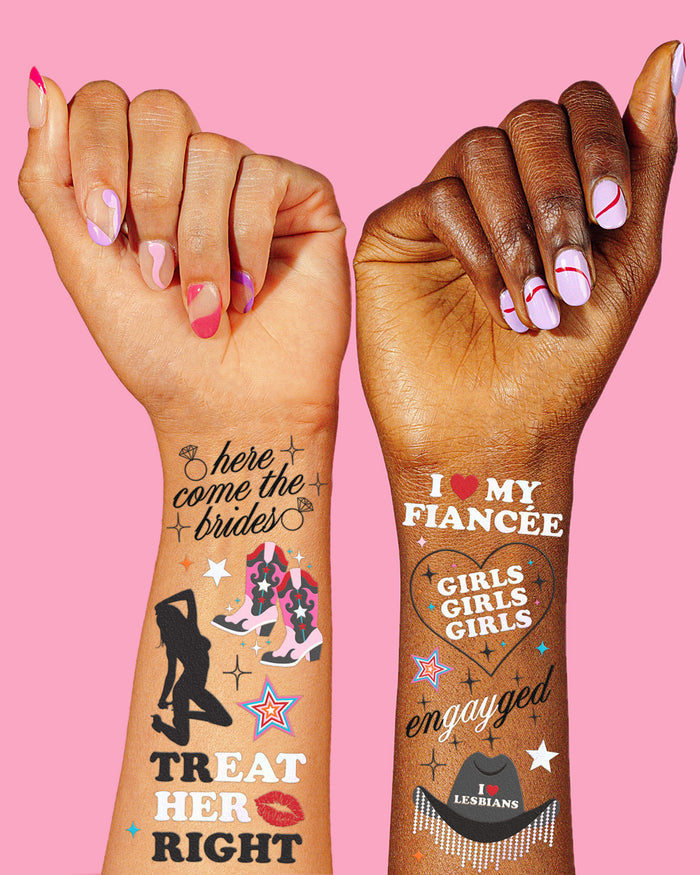 Bride Pride Pack - sash, tattoos + gems