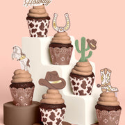 Saddle Up Cupcake Set - 24 liners + toppers
