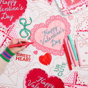 Be Mine Coloring Tablecloth - paper tablecloth