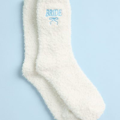 Bride Cloud Socks - fuzzy ivory socks