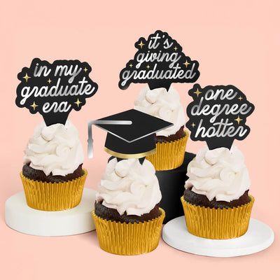 Graduation Toppers - 24 cupcake toppers