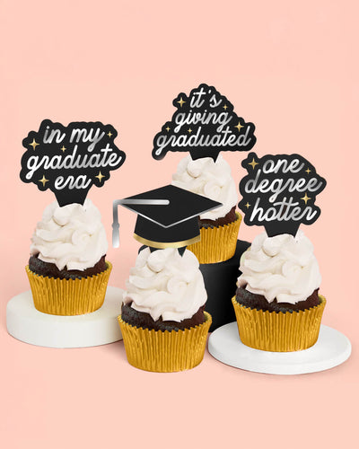 Graduation Toppers - 24 cupcake toppers
