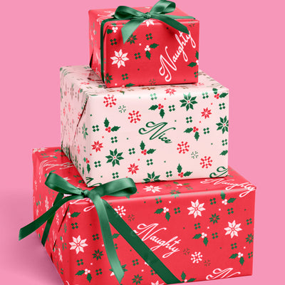 Naughty or Nice? Wrapping Paper - double sided paper roll