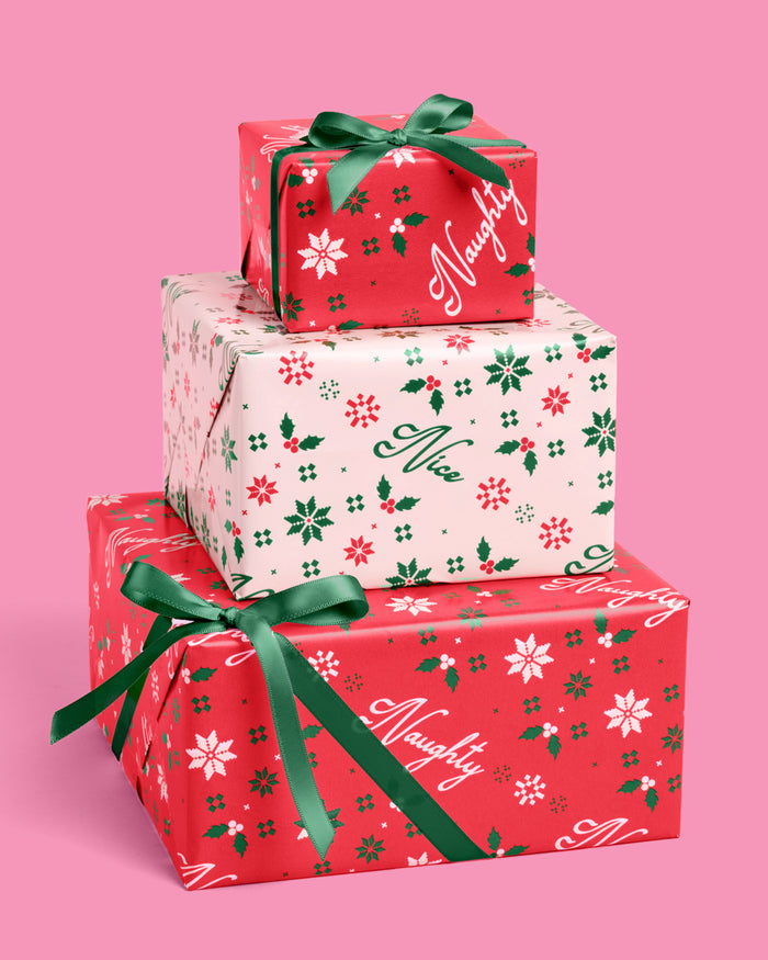 Naughty or Nice? Wrapping Paper - double sided paper roll