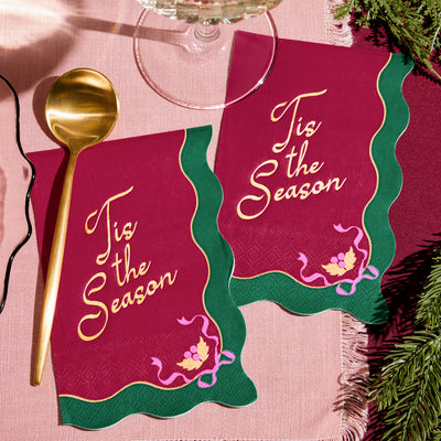 Tis the Season Napkins - 50 rectangle napkins