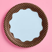 Cocoa Dot Plates - 9in polka dot plates