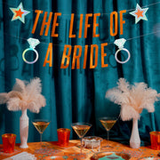Life Of A Bride Banner - orange foil banner