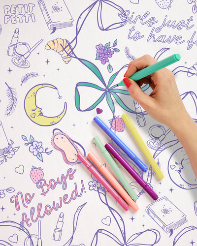 Sweet Dreams Tablecloth - paper coloring tablecloth