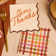 Give Thanks Napkins - fall cocktail napkins