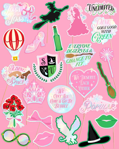 Holding Space Props - 24 pc. photo booth set