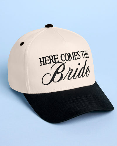Here Comes the Bride Hat - embroidered trucker hat