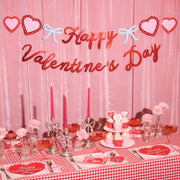 Happy Vday Banner - 3D glitter banner