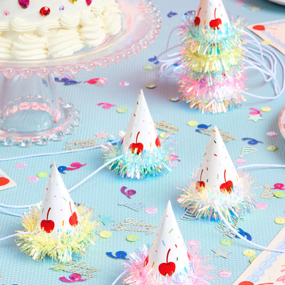 Mini Bday Cake Hats - 10 mini hats