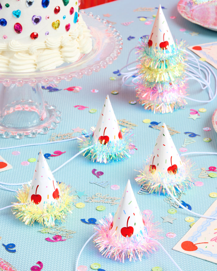 Mini Bday Cake Hats - 10 mini hats