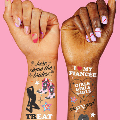 Bride Pride Tats - 52 foil temporary tattoos