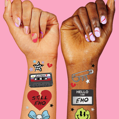 Emo Tattoos - 54 foil temporary tattoos